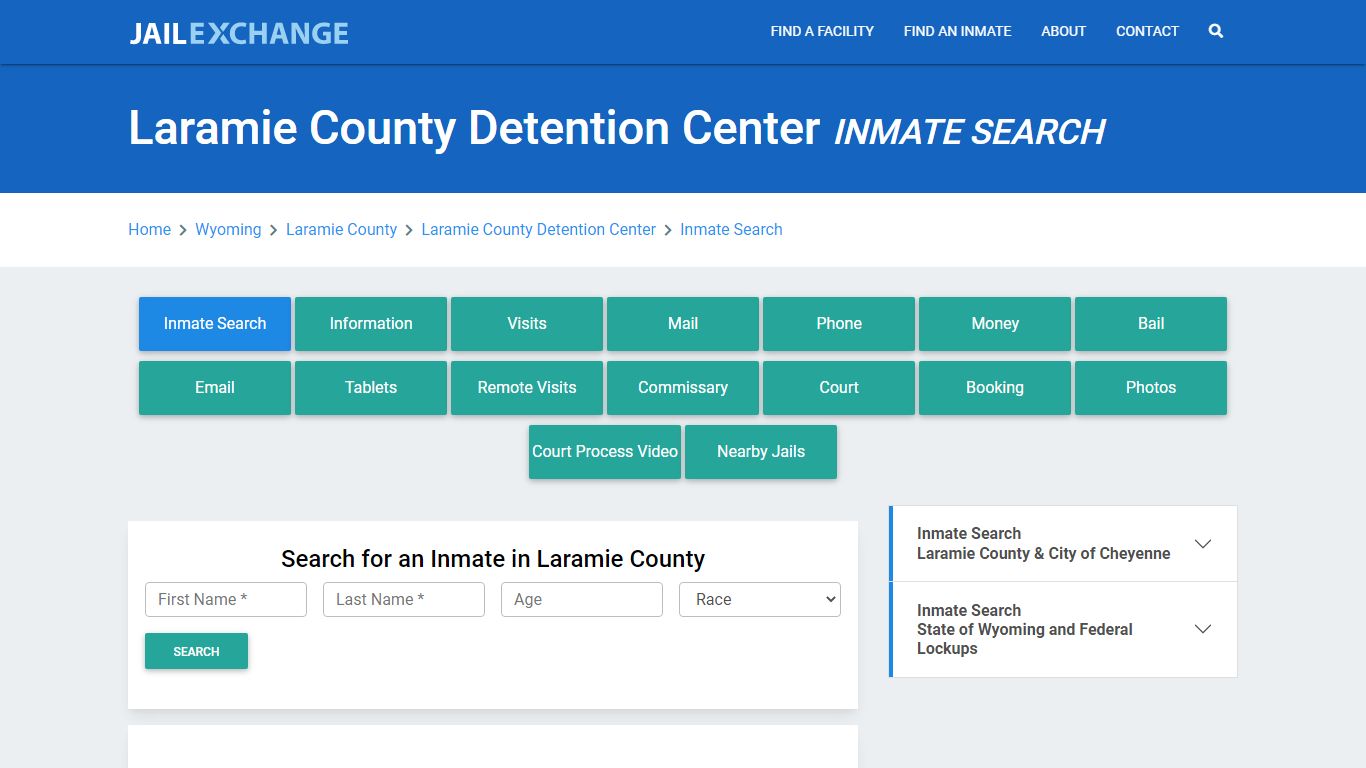 Laramie County Detention Center Inmate Search - Jail Exchange